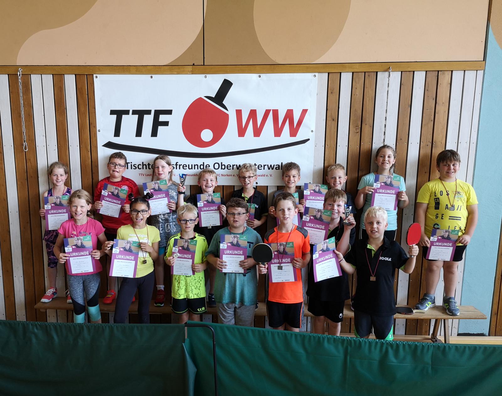 Teilnehmer Tischtennisturnier Grundschule Norken